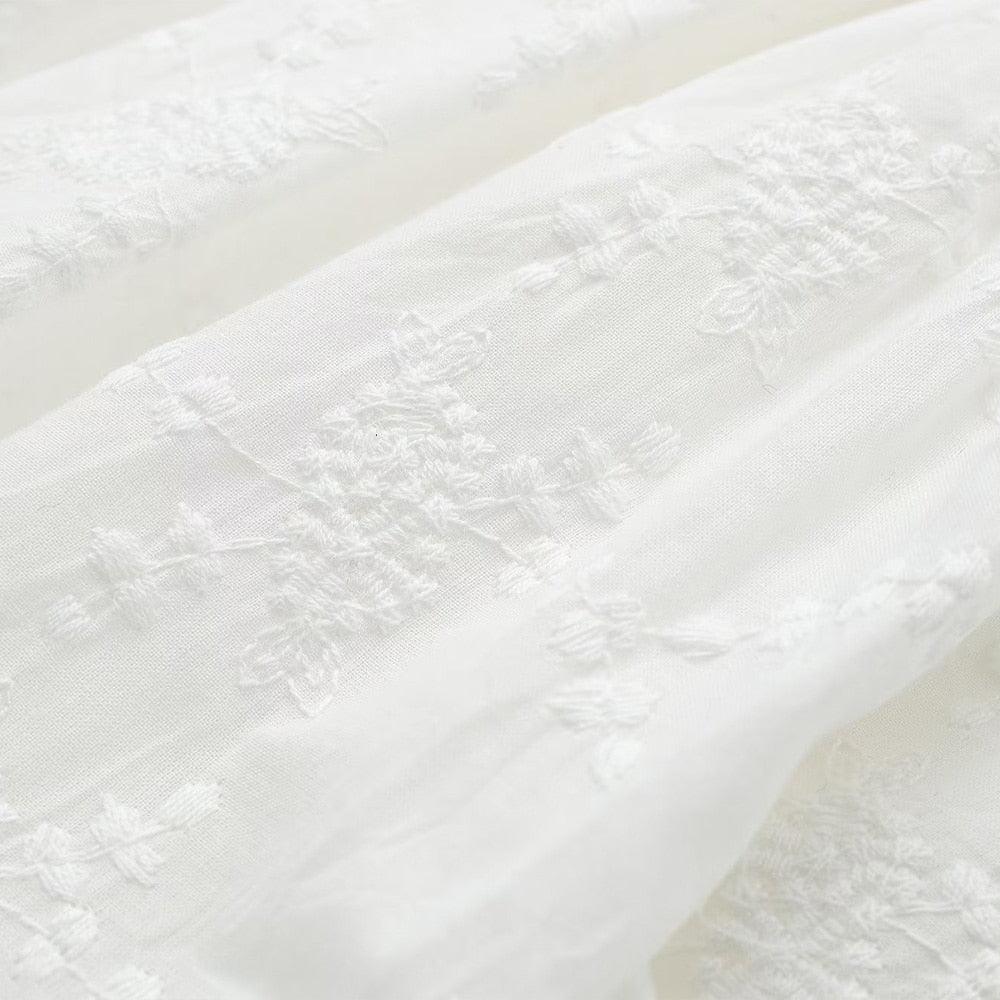 Broderie Anglaise Strapless Tiered Cotton Mini Dress 12