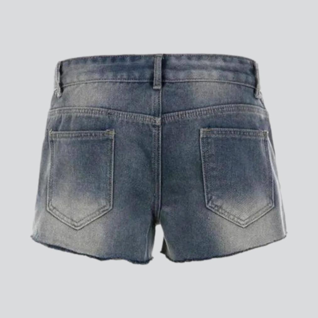 Y2k distressed jean shorts - Fashionpara