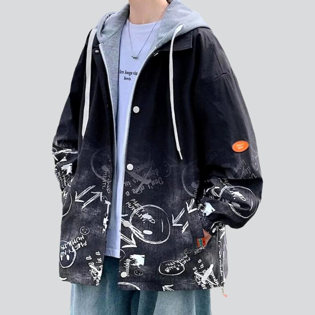 Y2k oversized denim jacket for men 4