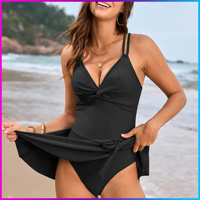 Tummy Control Halter One Piece Set
