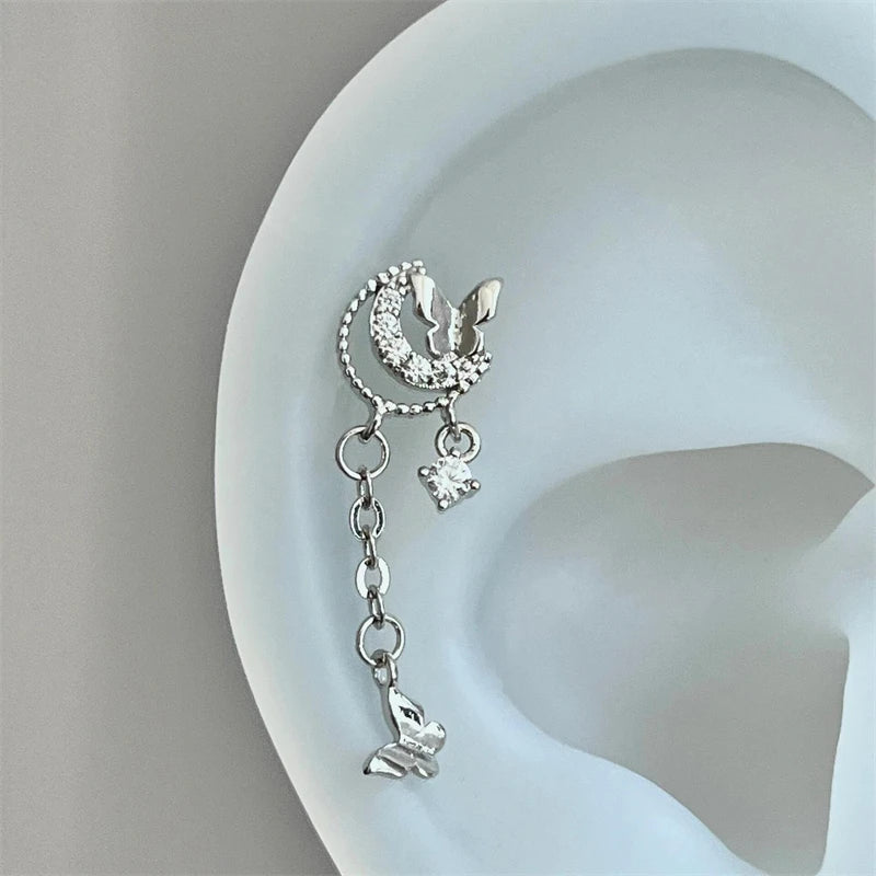 Shiny Saturn 316L Stainless Steel Stud Earring