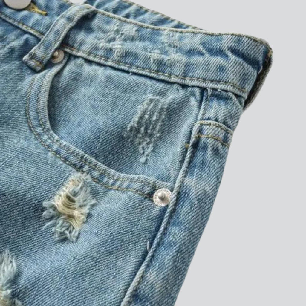 Y2k fashion distressed denim shorts - Fashionpara