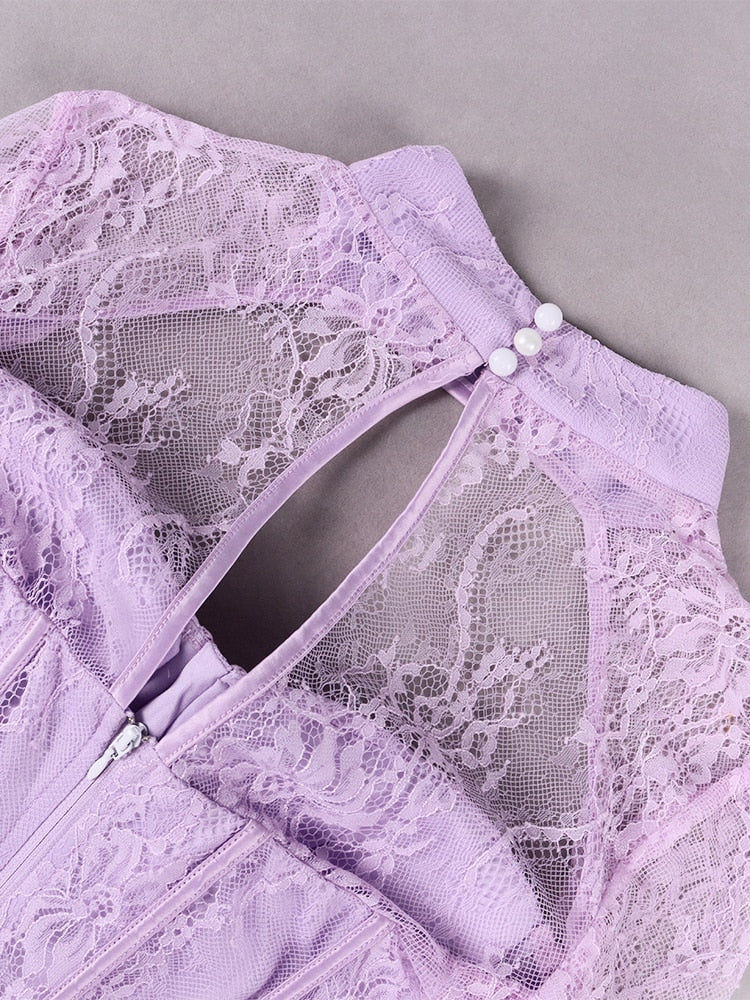 Lillian Lace Corset Long Sleeve Top - Fashionpara