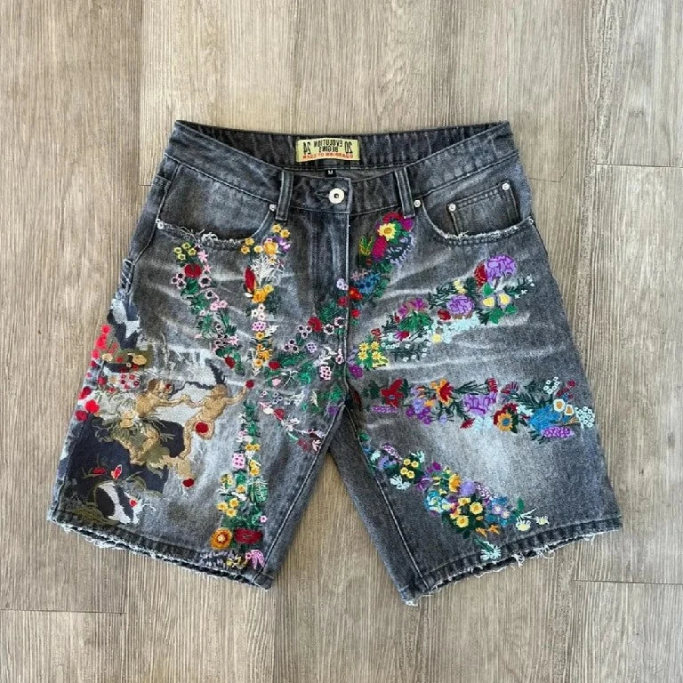 Hip Hop Stitched Loose Short