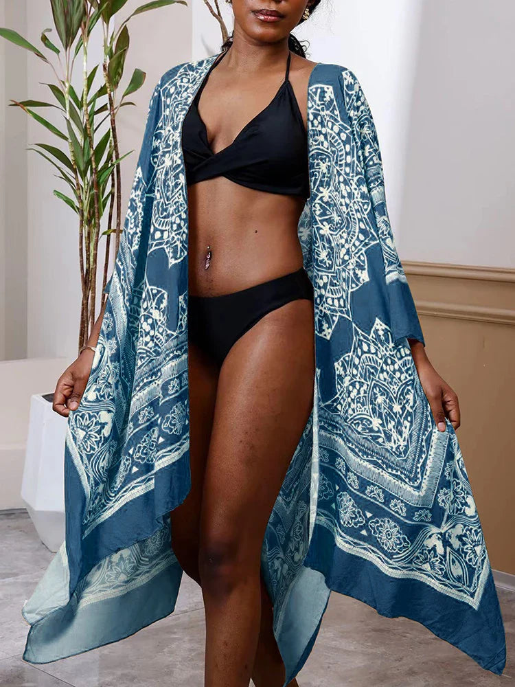 Printed Plus Size Bikini Cover Up