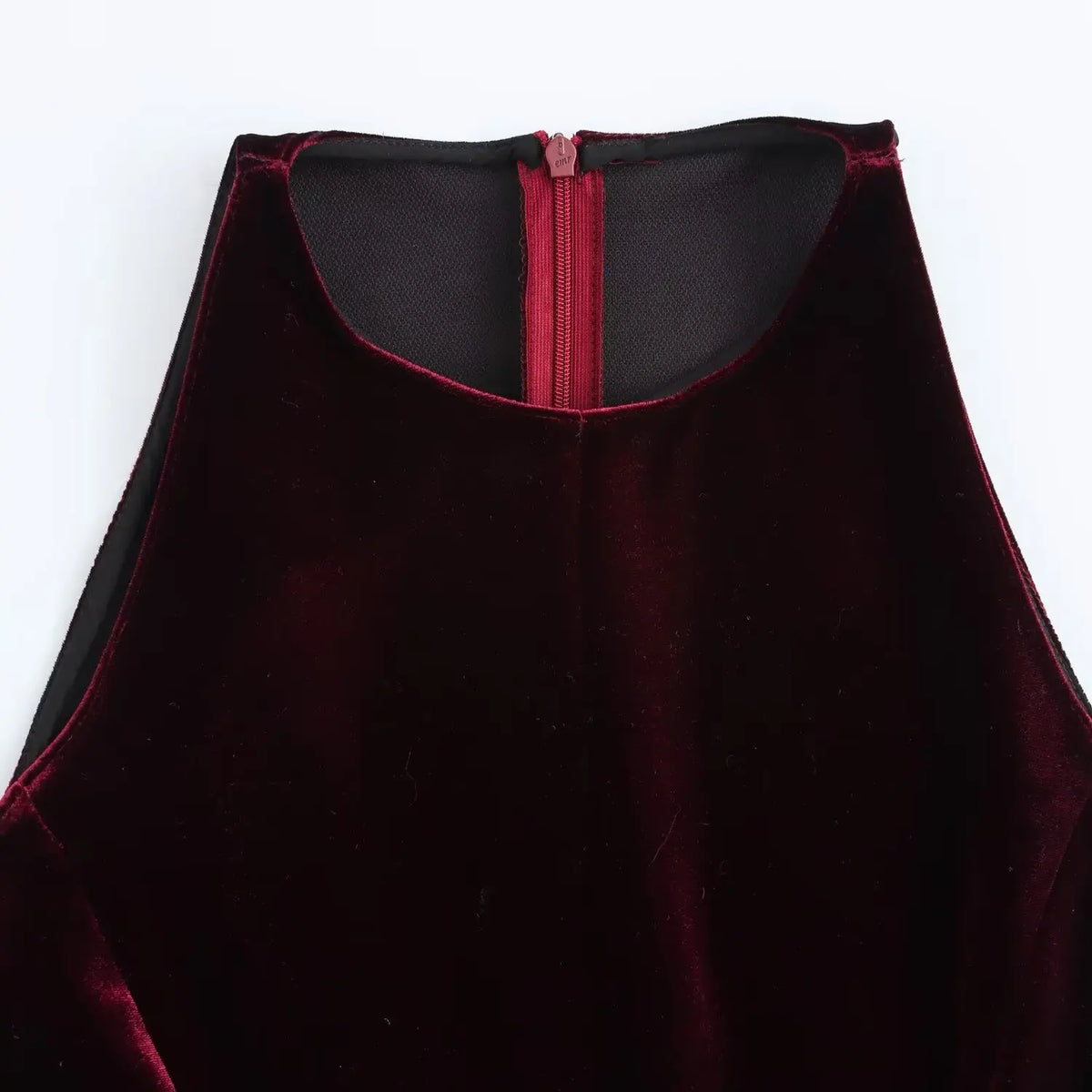 Solid Tank Velvet Mini Dress - View 4
