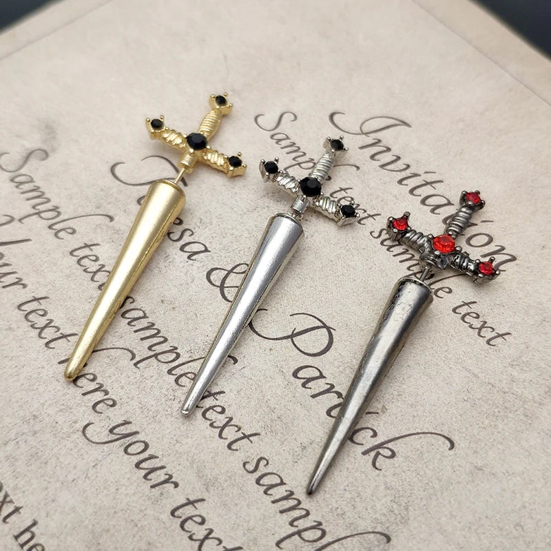 Antique Dim Gothic Blade Stiletto Earring