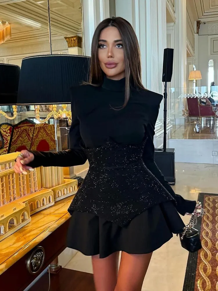 Adrina - Glitter Corset Dress - View 3