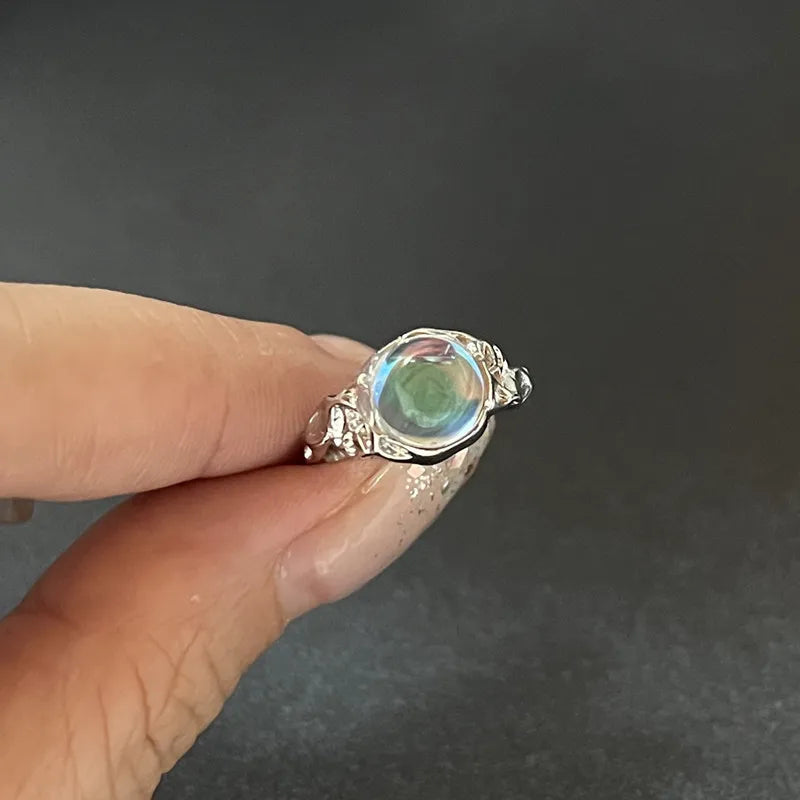 Kpop Dark Geometric Gothic Star Ring