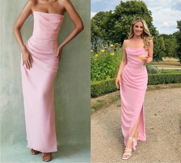 Simple Sweetheart Sleeveless Mermaid Satin Long Evening Prom Dresses SD1587