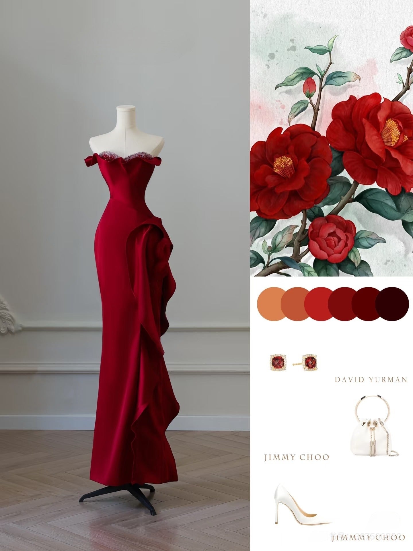 Simple Mermaid Off The Shoulder Neckline Burgundy Sequin Long Party Dress Prom Dresses SD2478