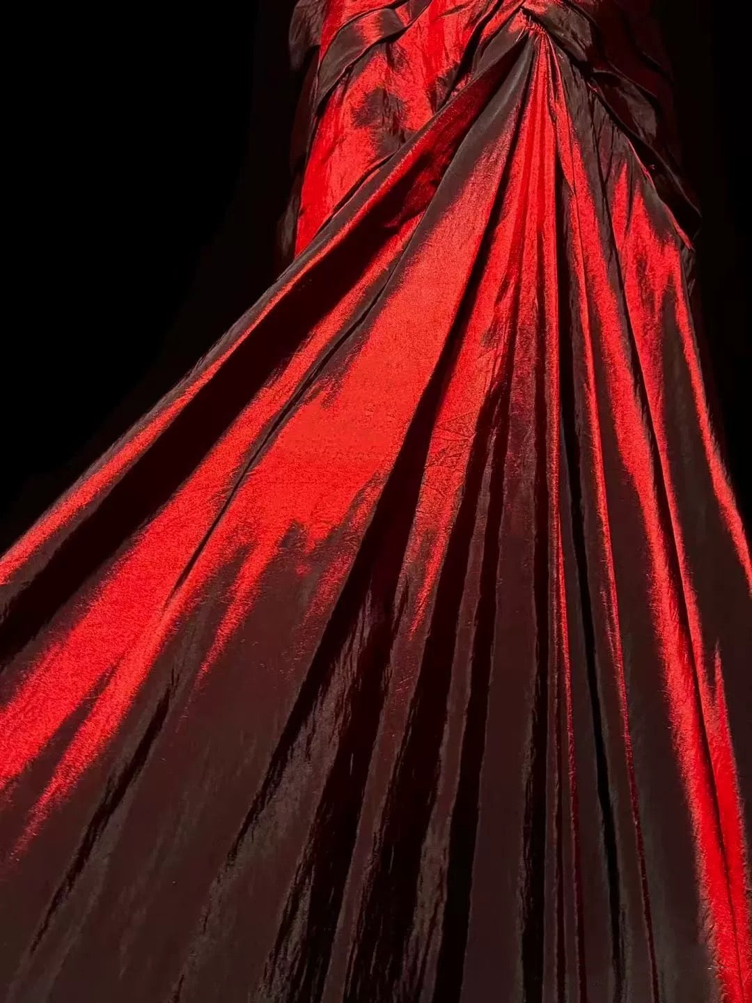 Gorgeous Mermaid Sweetheart Red Taffeta Long Evening Dress Prom Dresses SD2753