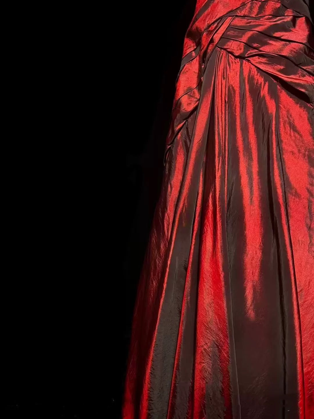 Gorgeous Mermaid Sweetheart Red Taffeta Long Evening Dress Prom Dresses SD2753