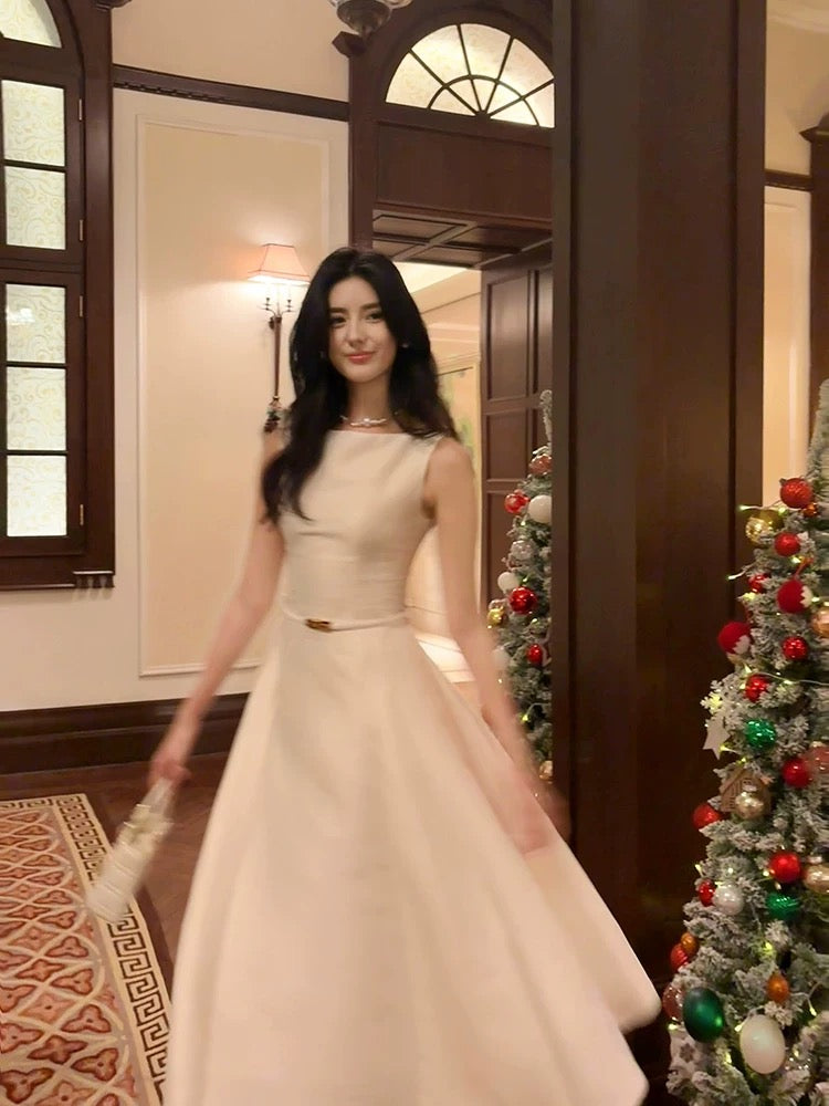 Pretty A Line Scoop Neckline White Ankle Length Evening Dress Prom Dresses SD2831