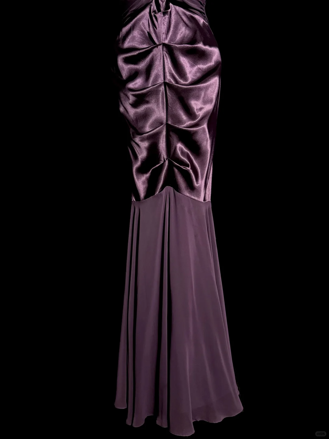 Retro Mermaid V Neckline Chiffon Grape Evening Dress Prom Dresses SD2909