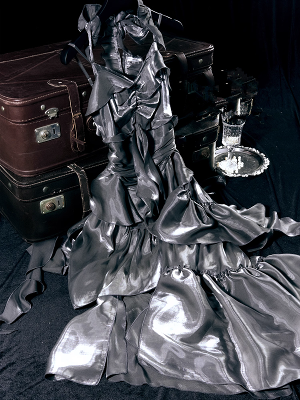 Retro High Low Irregular Spaghetti Straps Gray Short Birthday Dresses Birthday Outfits SD491