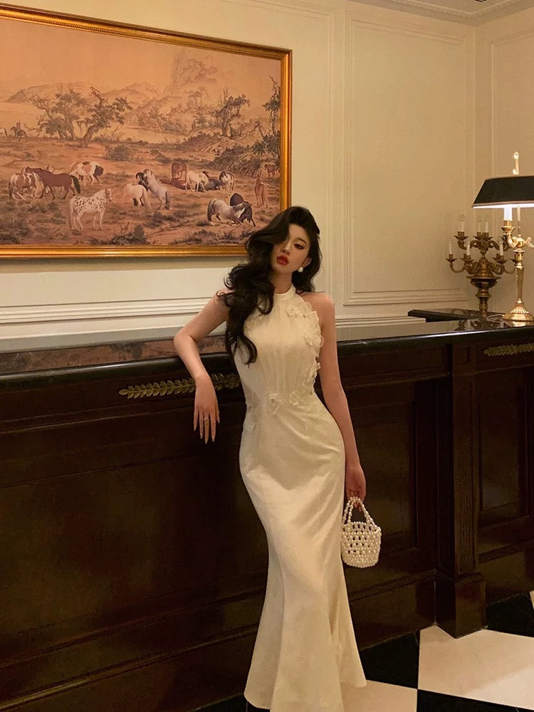 Stunning Sheath Jewel Neckline White Pleated Prom Dresses Birthday Outfit SD779