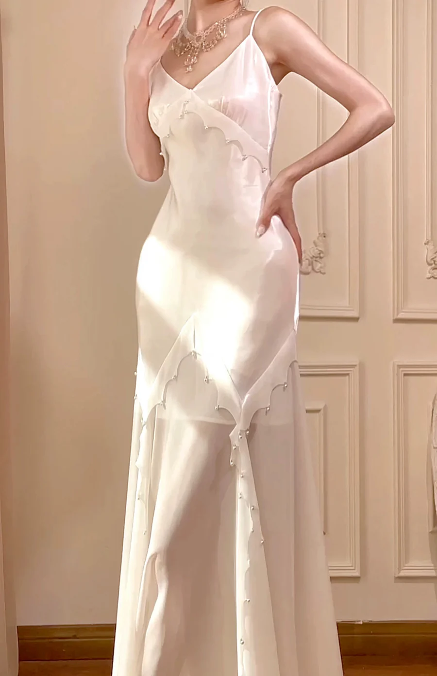 Retro Mermaid Straps Satin Blue Long Prom Dresses Party Dress SD1320