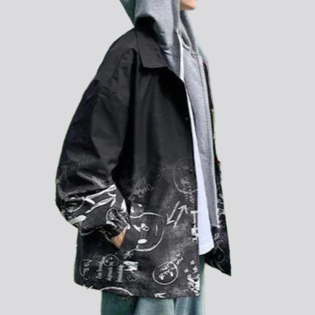 Y2k oversized denim jacket for men 7