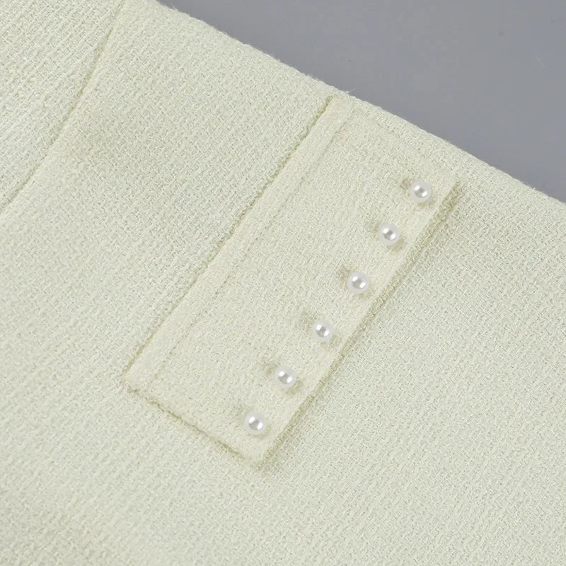 Pearl Long Sleeve Coat And Mini Strapless Dress Sets - View 15