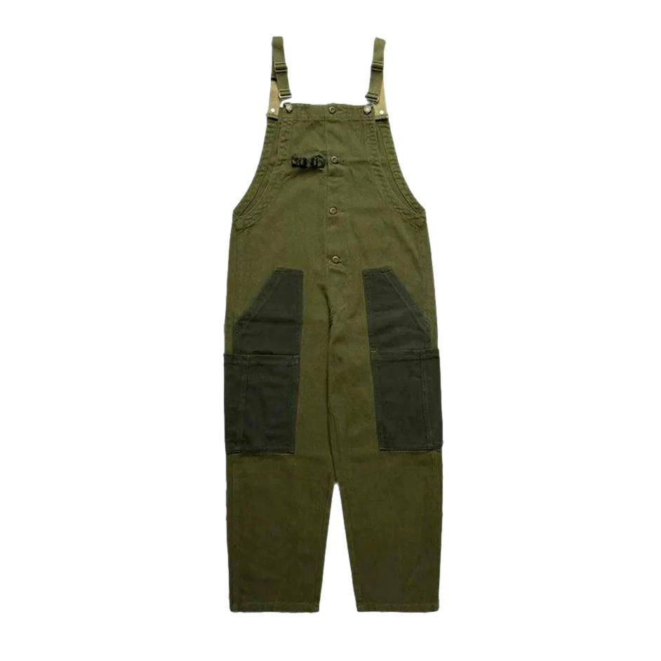 Workwear khaki men's denim dungaree - Fashionpara