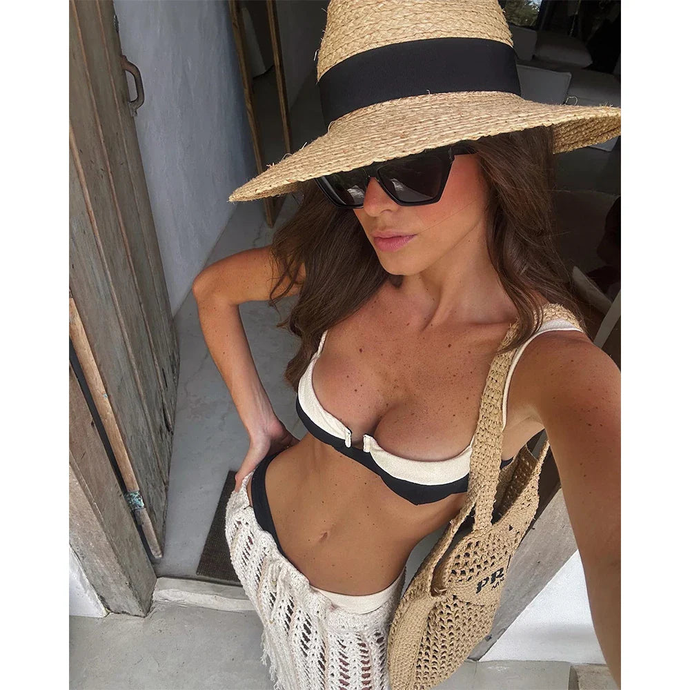 Solid Push Up Micro Bikini Set