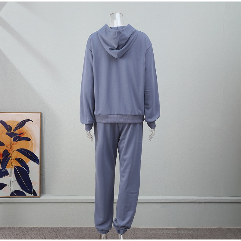 Tracksuit Suits Sweatshirt Solid Casual Sportswear Suit 14