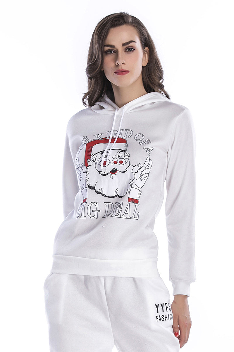 Santa Claus Print Pullover Sweatshirt - Mislish