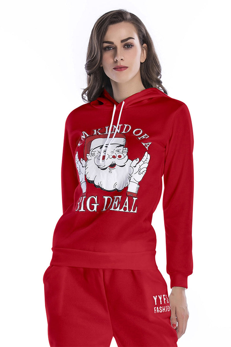 Santa Claus Print Pullover Sweatshirt - Mislish