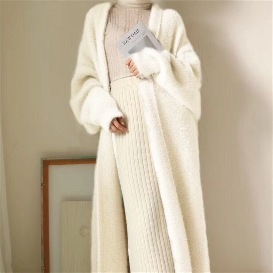 Orro Shop Luxe Faux Mink Fur Cardigan for Elegant Comfort