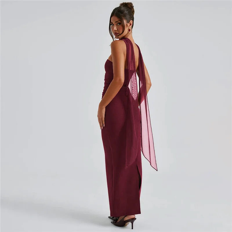 Strapless Ruched Bodycon Maxi Gown - View 11