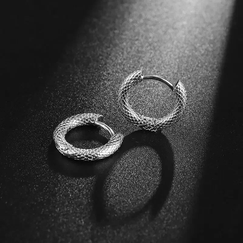 Dark Black Skull Awl Rock Declaration Earring