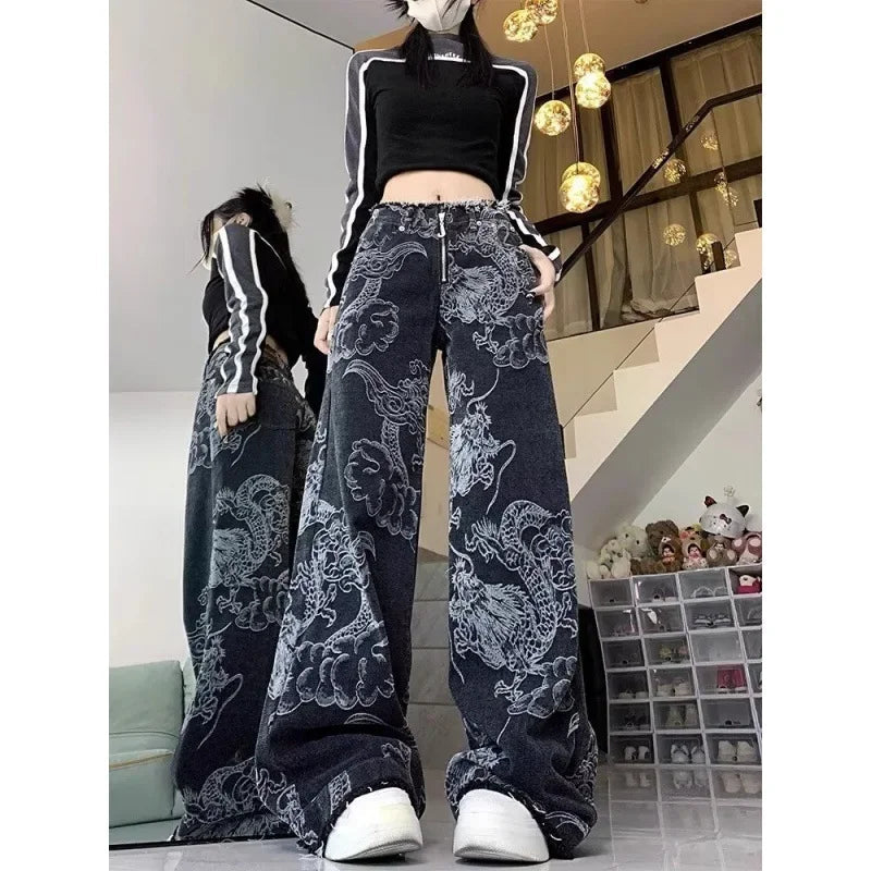 Graffiti Imprinted Gothic Hip Hop Pant