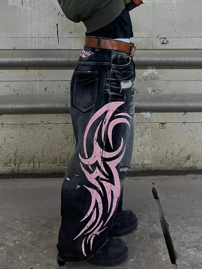 Clean Blade Print Gothic Trouser