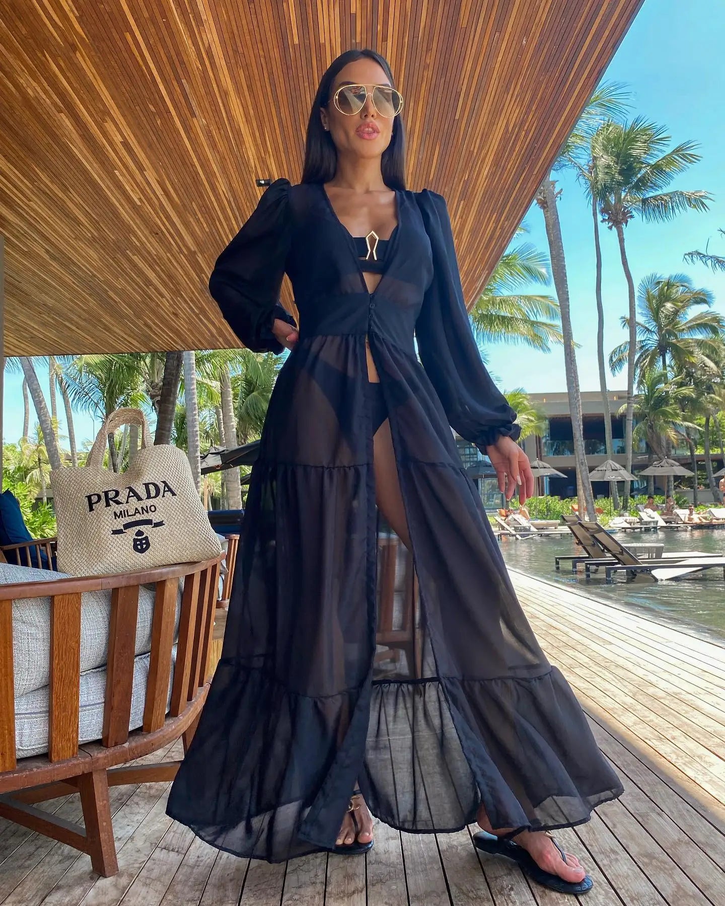 Crochet Kaftan Tunic Summer Beach Cover Up