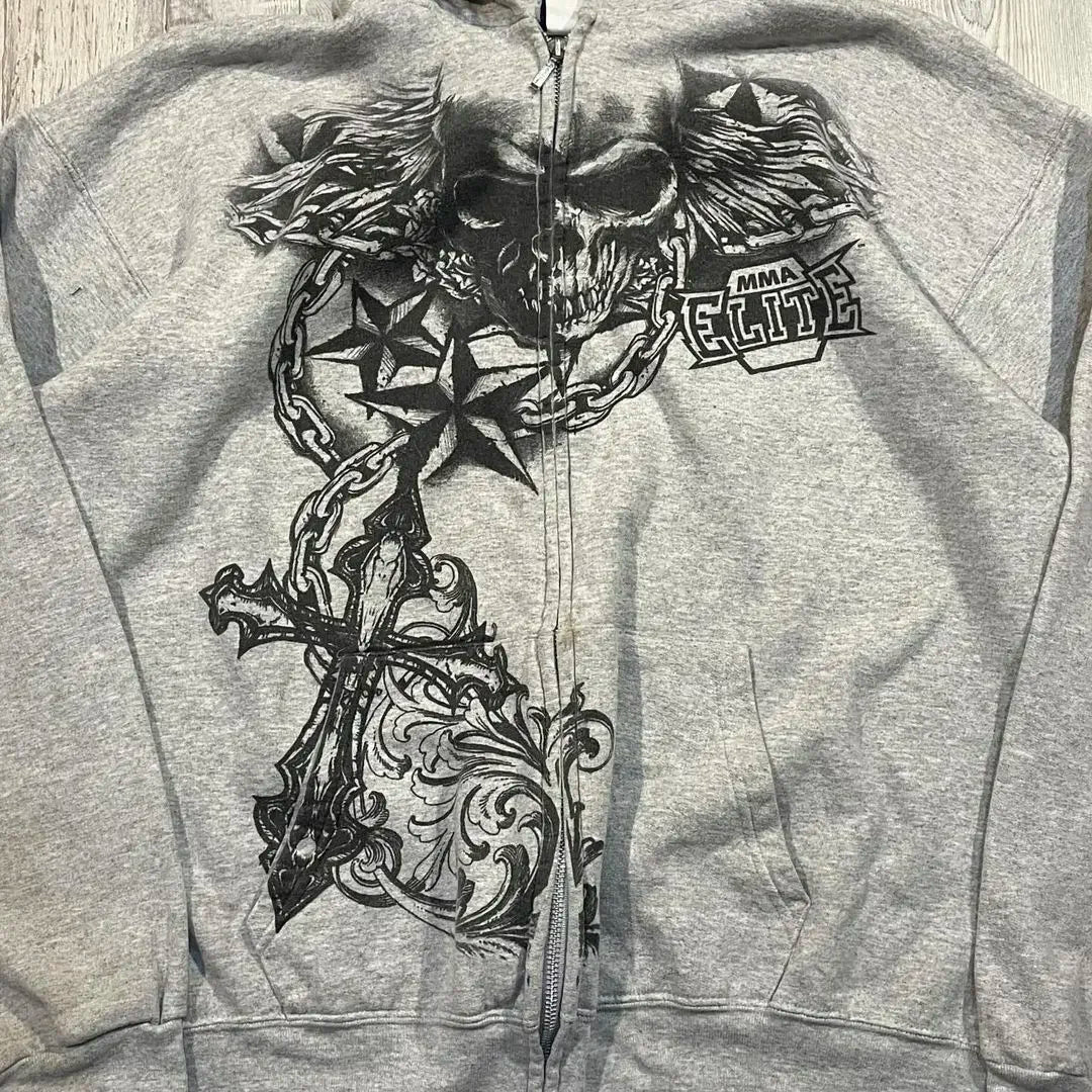 Dark Skull Print Rebel Hoodie