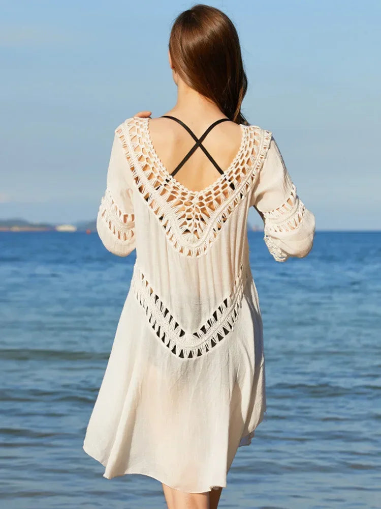 Hollow Out Bikini Mini Cover Up