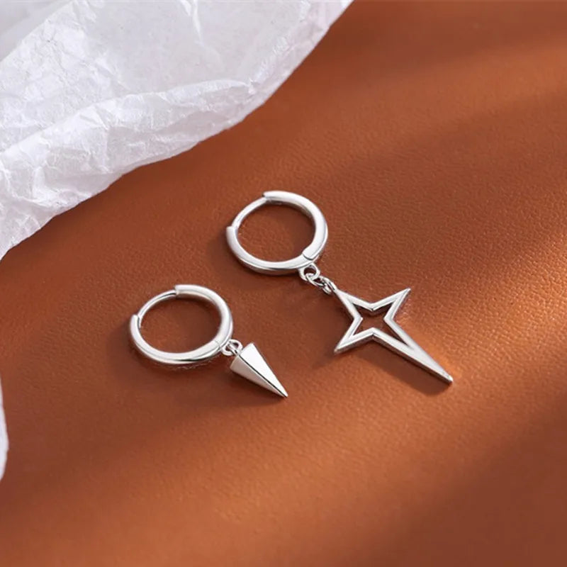 Korean Style Cross Uneven Drop Earring