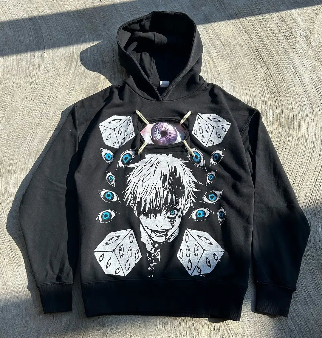 Dark Anime Visual Pullover Hoodie