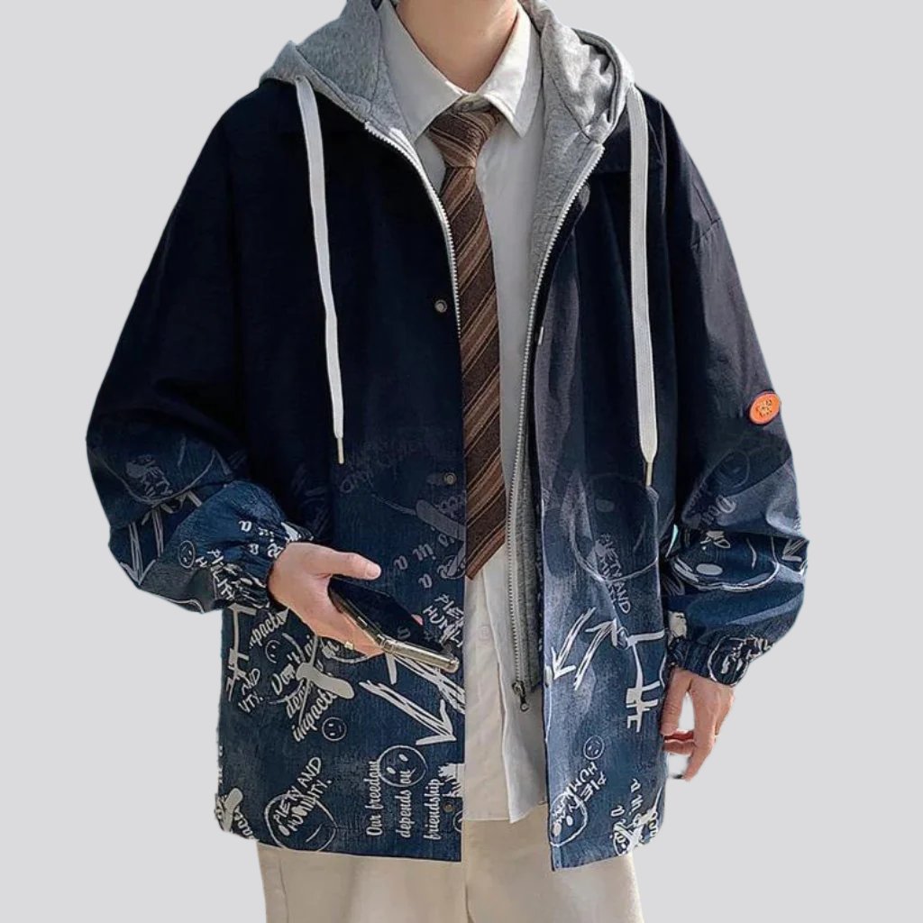 Y2k oversized denim jacket for men 6