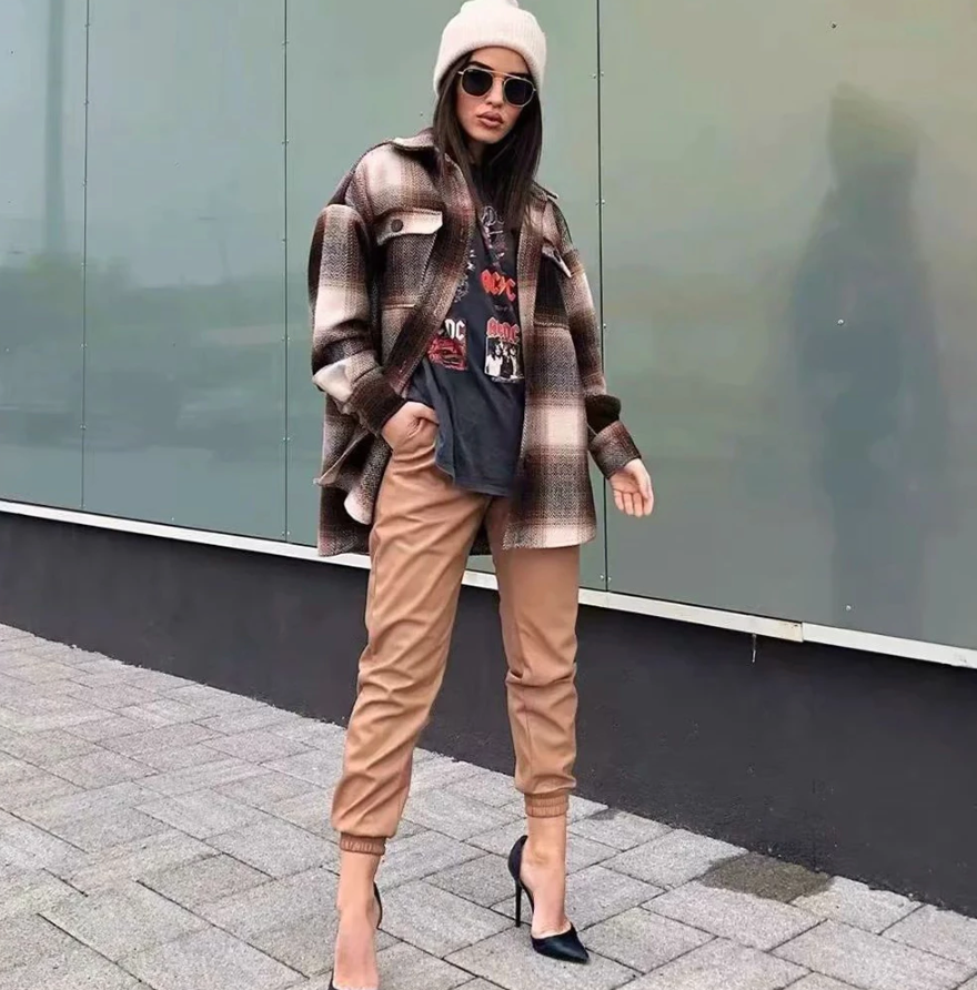 Lindy Oversized Plaid Jacket