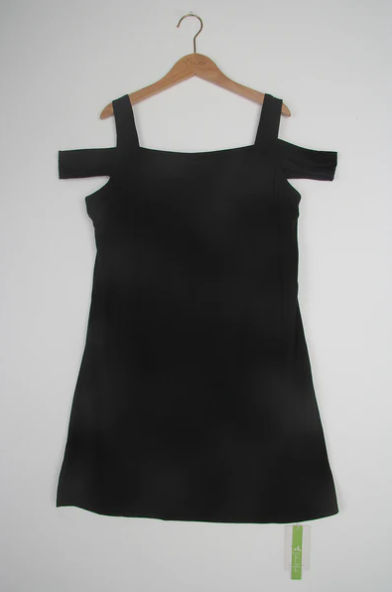 Cold Shoulder V-Neck Shift Mini Dress - View 6