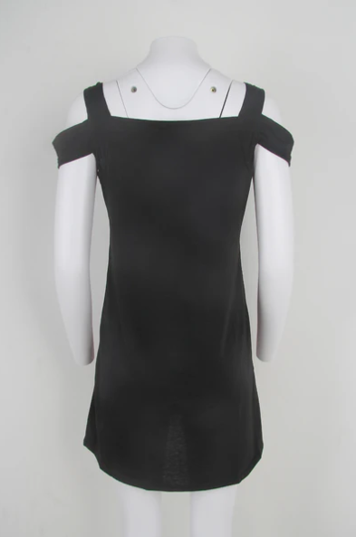 Cold Shoulder V-Neck Shift Mini Dress - View 4