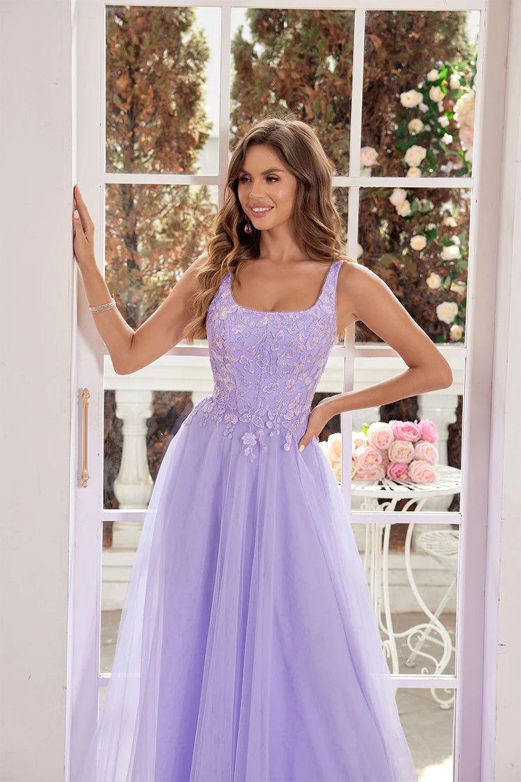 Elegant Tulle Beaded Evening Dress for Formal Occasions - Fashionpara