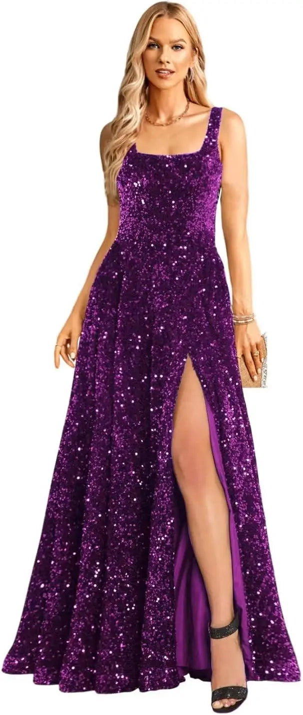 Elegant A-Line Long Sleeve Prom Dress with Pockets 2026