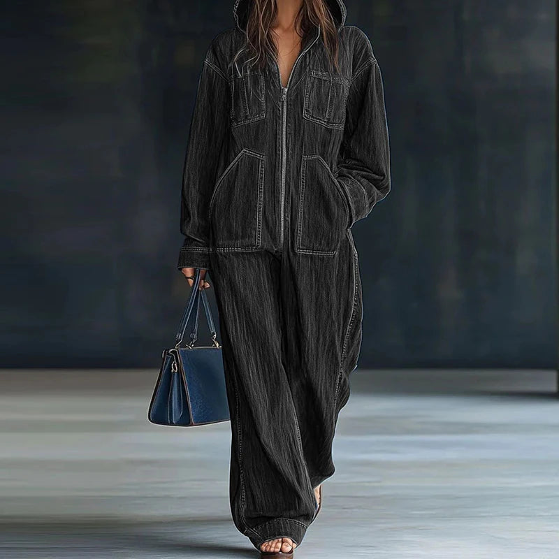 Elegant Long Sleeve Pullover and Pant Set for Women