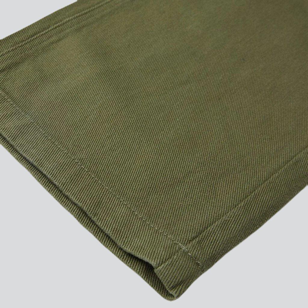 Workwear khaki men's denim dungaree - Fashionpara