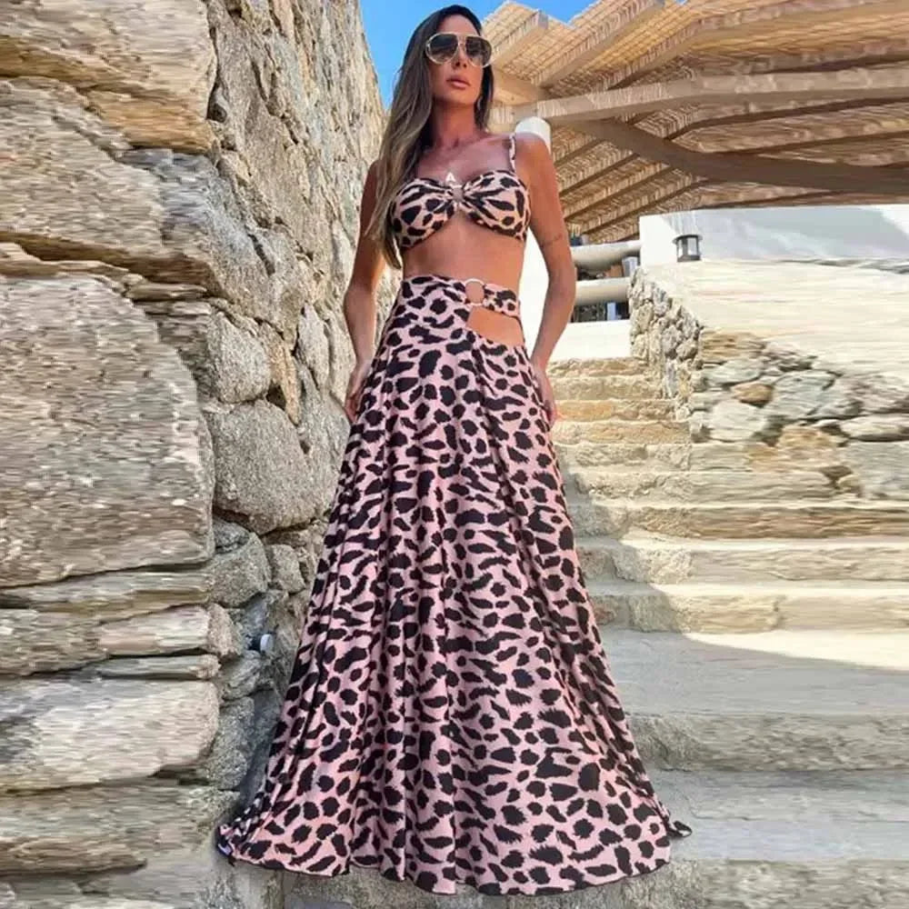 Push Up Bikini Set with Linen Three Piece Swimsuit