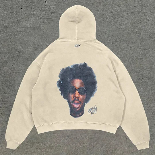 Dark Skull Design Zip Hoodie