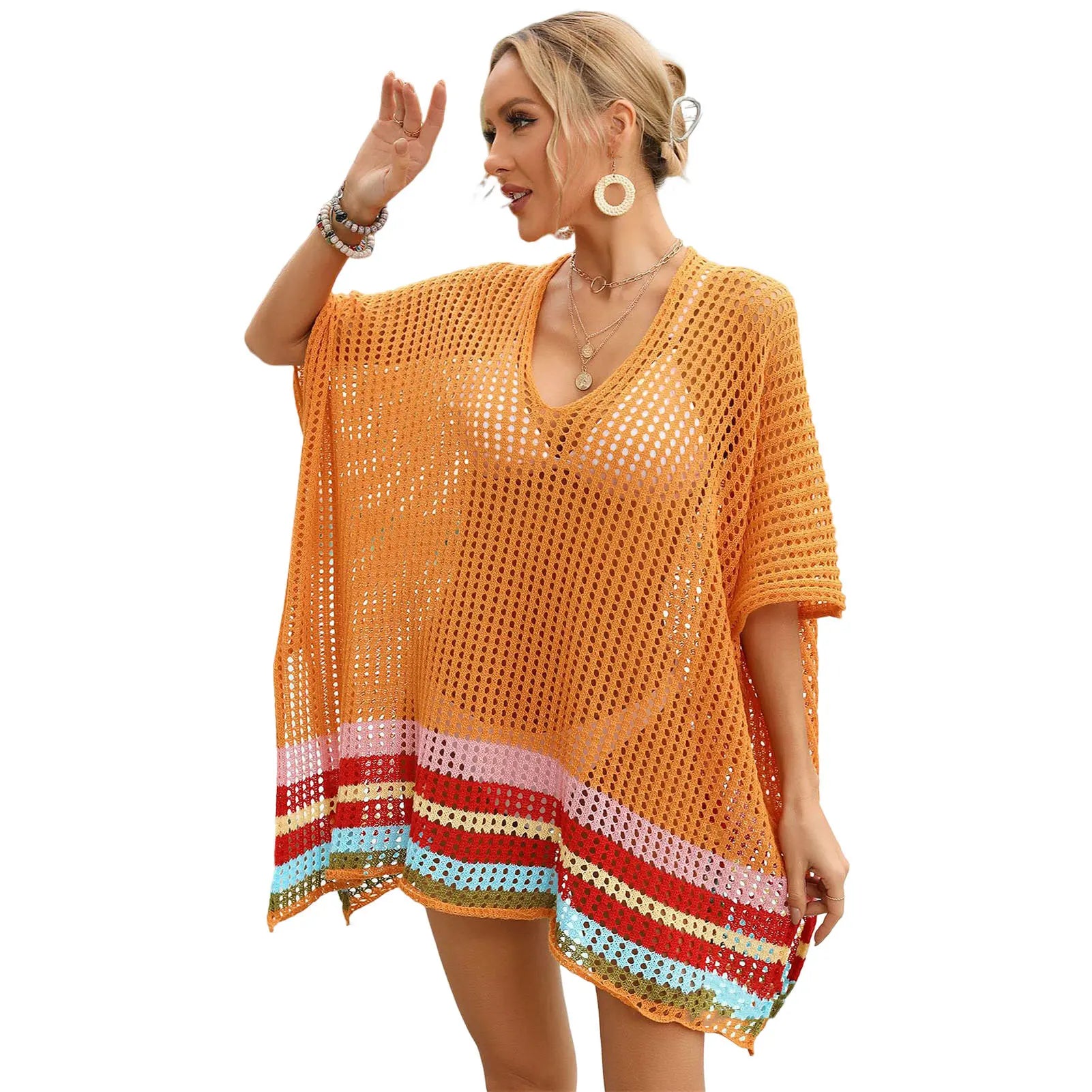 Hollow Out Crochet Bikini Cover Up